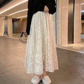Elastic High Waist Lace Skirts InsStreet